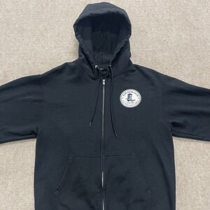 Vintage 00s " Top Gun Club " Black Zip-Up with Y2K Skeleton